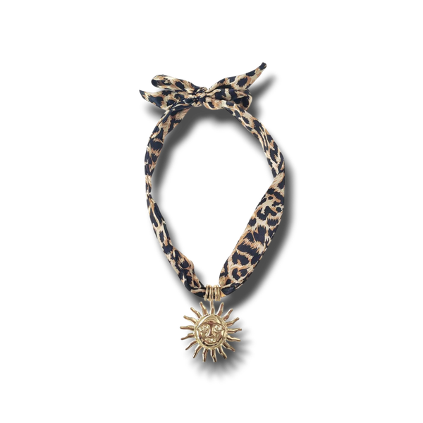 Collier - soleil léopard
